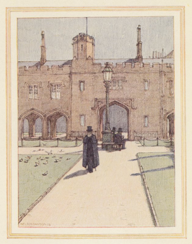 Die Charterhouse (Farblithografie) von Nelson Dawson