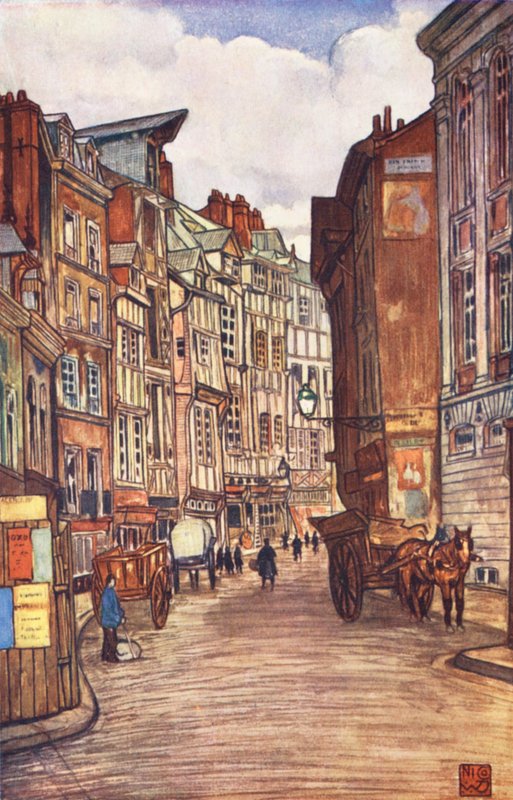 Alte Häuser, Rouen von Nico Jungmann