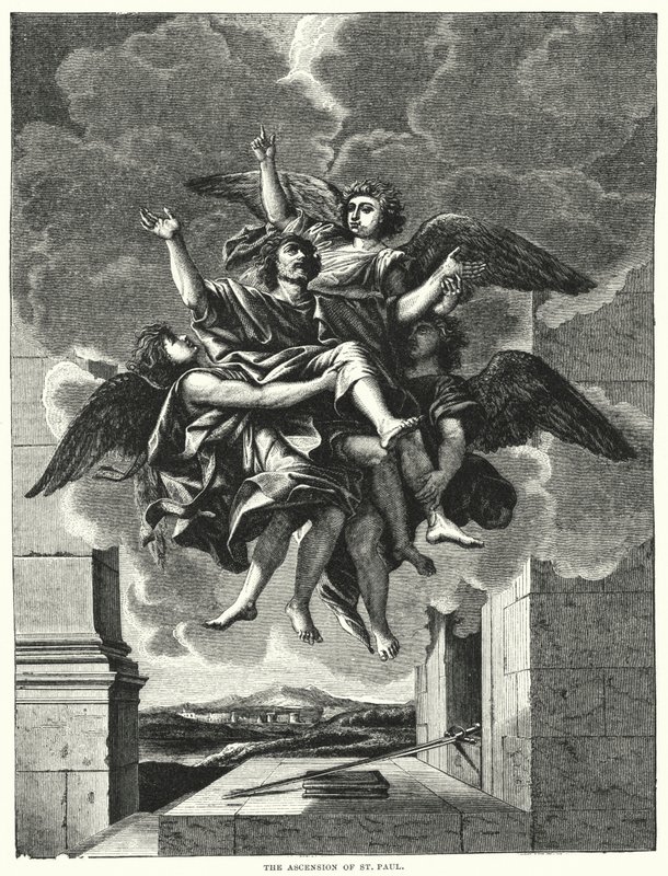 Die Himmelfahrt des Heiligen Paulus von Nicolas (after) Poussin