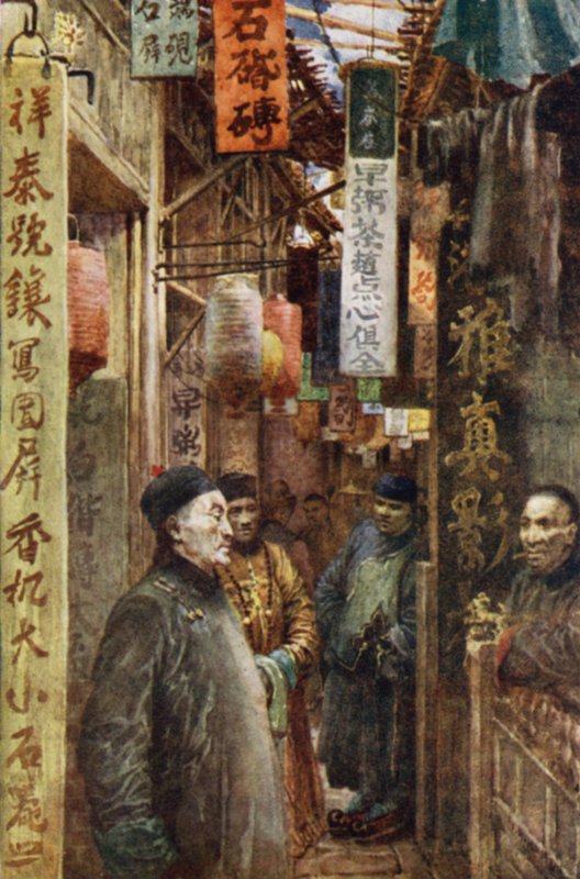 Eine Straße in Kanton, China von Norman Hardy