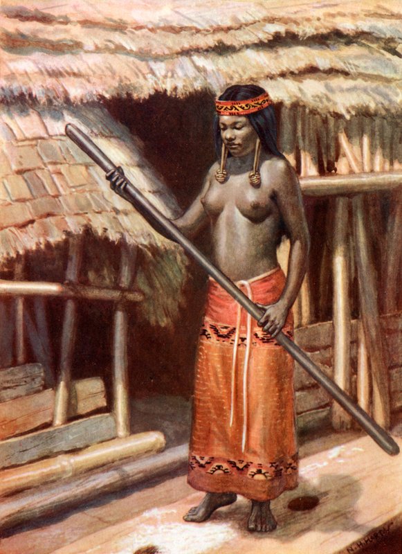 Kenyah-Kayan Mädchen: Sarawak, Borneo von Norman Hardy