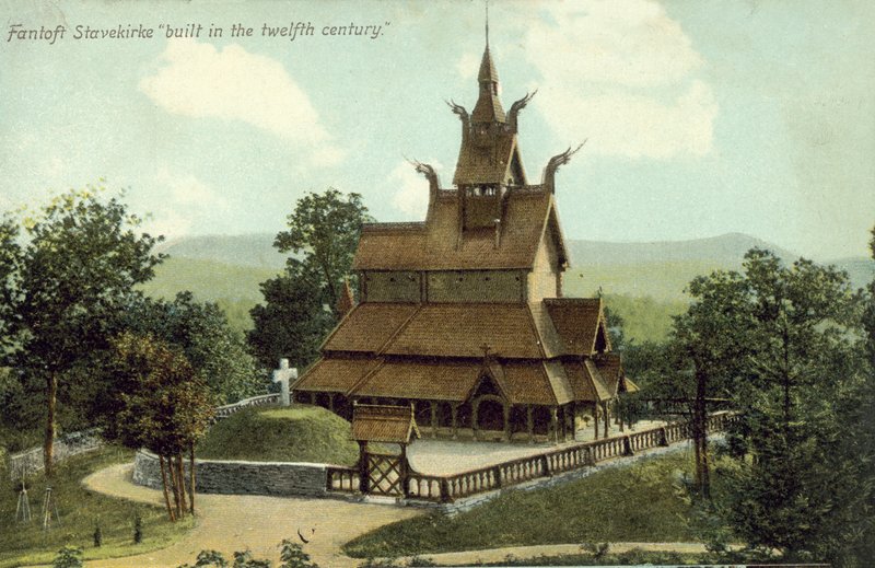 Fantoft Stabkirche, erbaut im 12. Jahrhundert von Norwegian Photographer