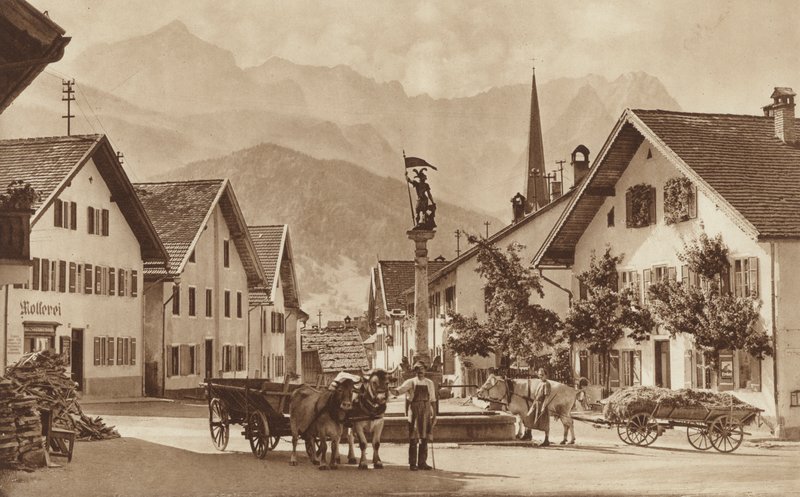 Floriansplatz in Partenkirchen von Otto Ballerstedt
