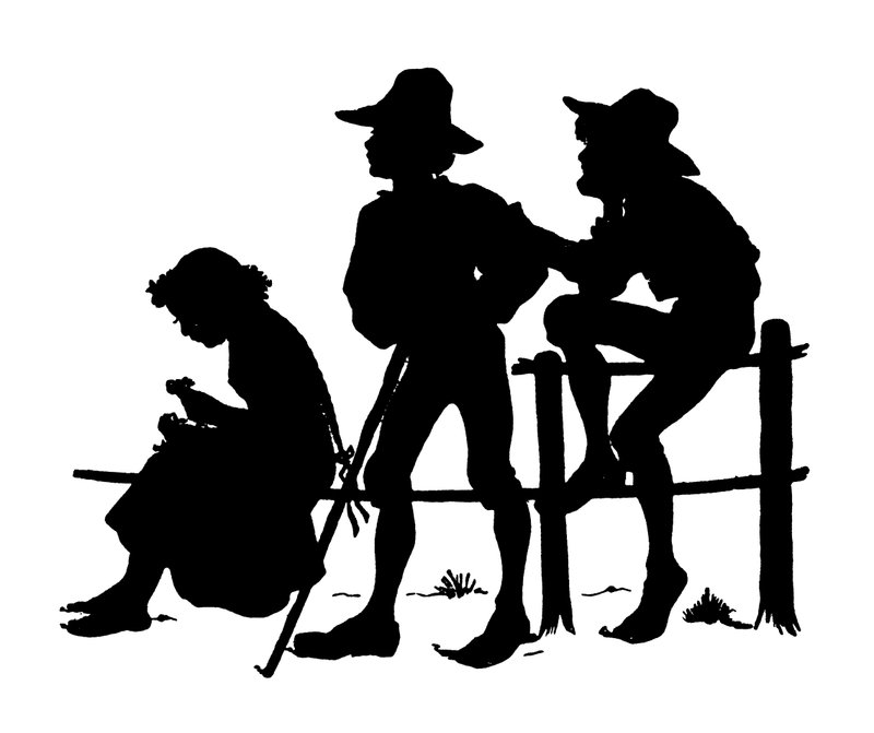 Silhouette von Paul Konewka (Lithografie) von Paul Konewka