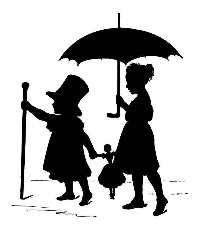 Silhouette von Paul Konewka (Lithografie) von Paul Konewka