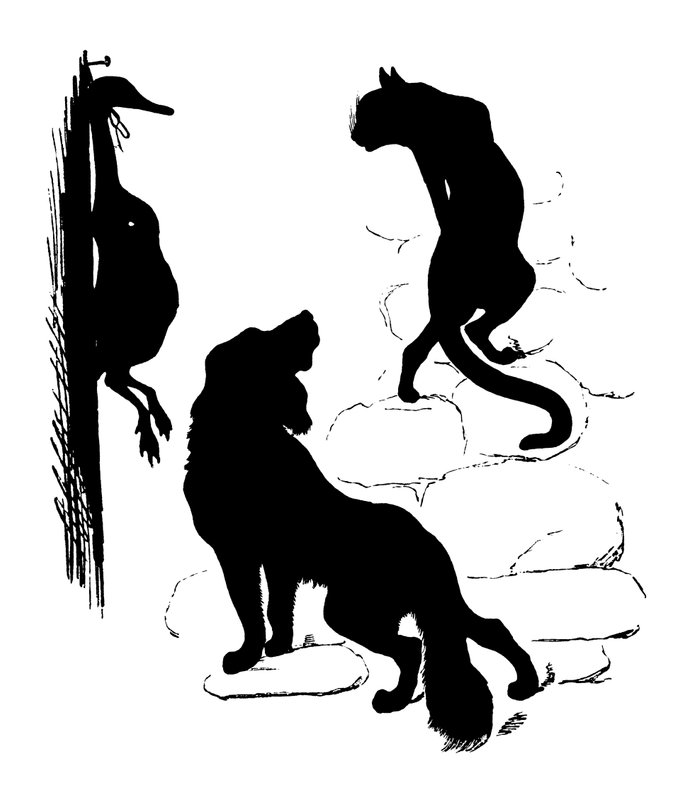 Silhouette von Paul Konewka (Lithografie) von Paul Konewka