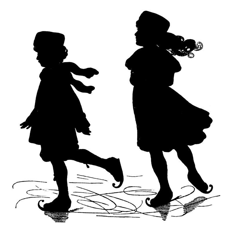 Silhouette von Paul Konewka (Lithografie) von Paul Konewka