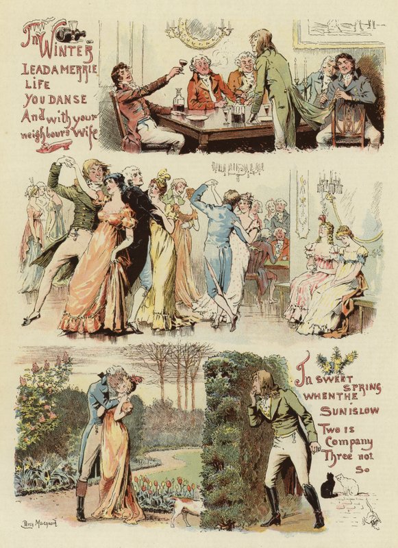Der Kalender des Sportlers, 1800 von Percy Macquoid