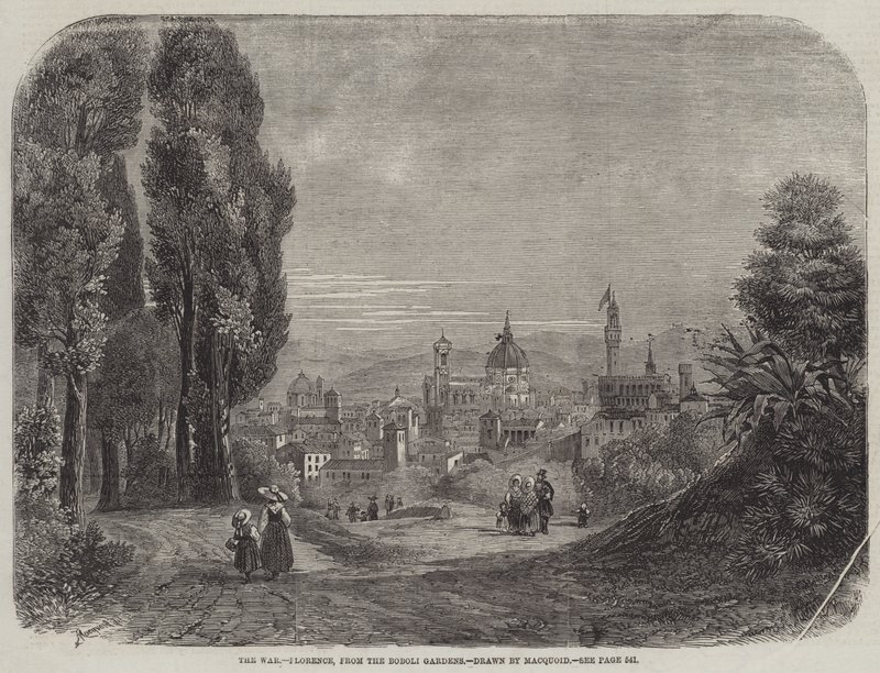 Der Krieg, Florenz, von den Boboli-Gärten von Percy Macquoid