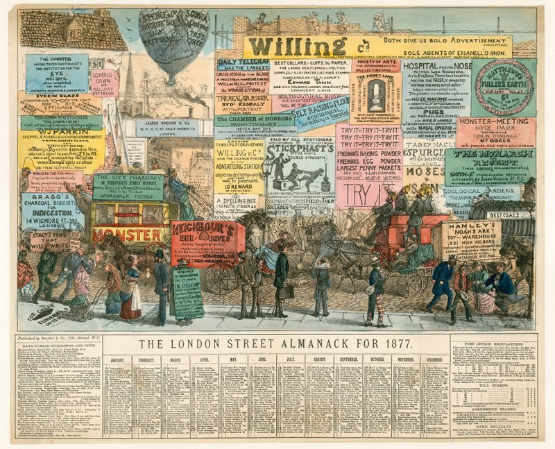 Der London Almanach für 1877 von Percy Cruikshank