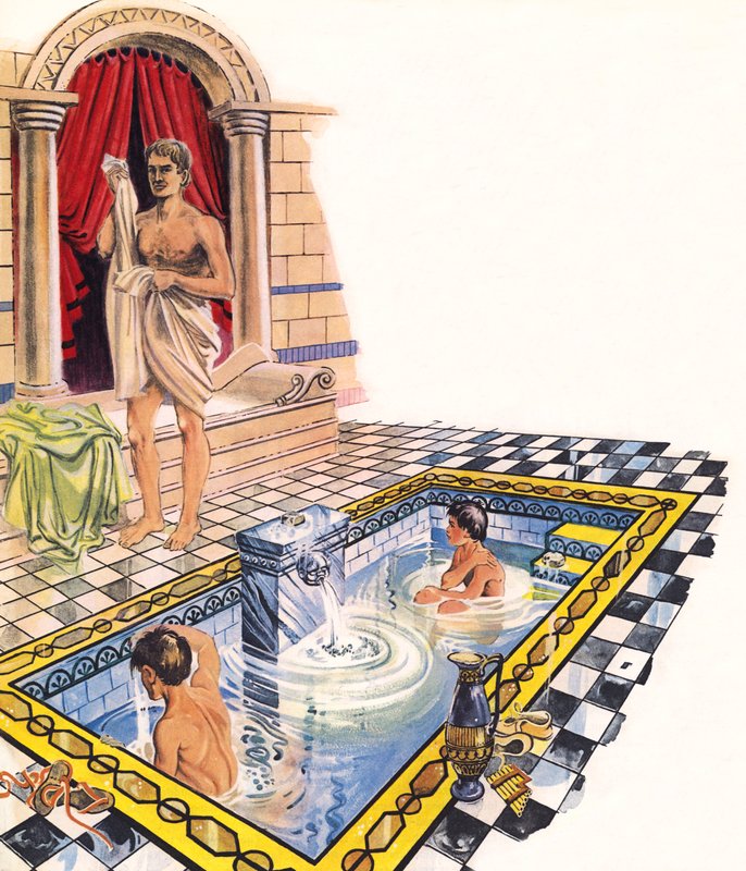 Badezimmer einer römischen Villa von Peter Jackson