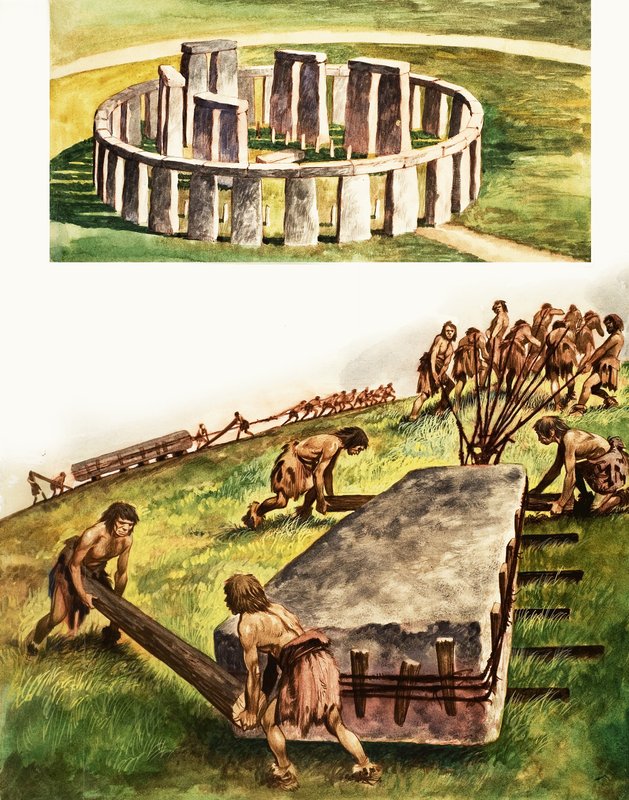 Bau von Stonehenge von Peter Jackson