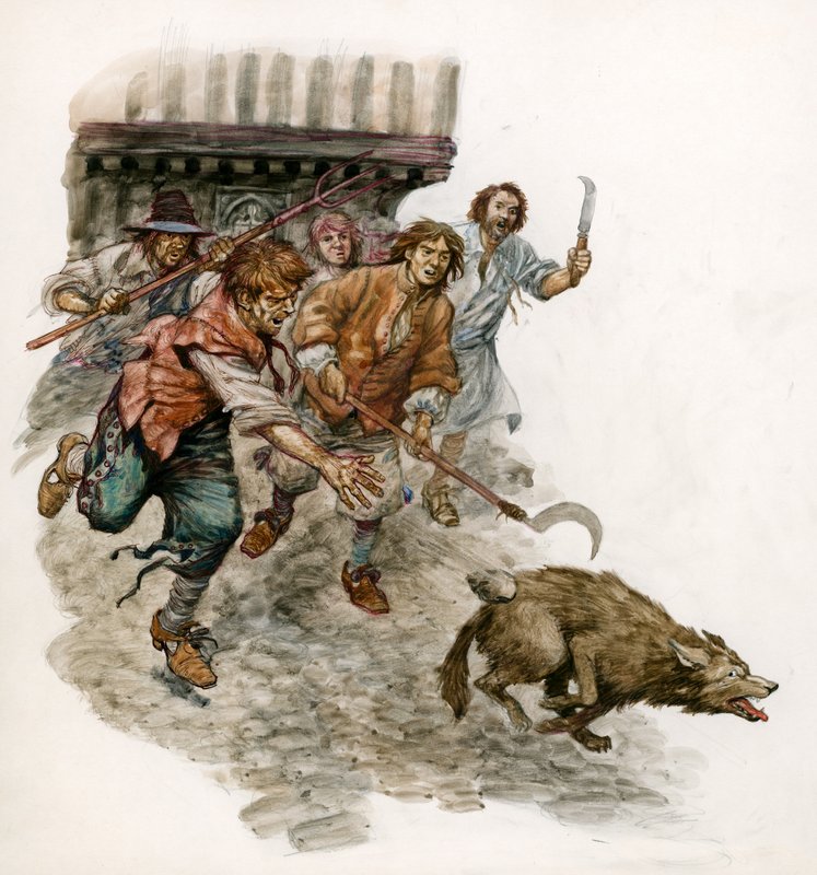 Verfolgung eines wilden Hundes durch die Straßen von Peter Jackson