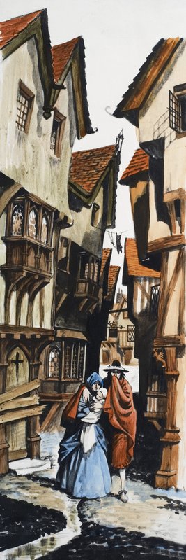 Familie spaziert durch die Stadt von Peter Jackson