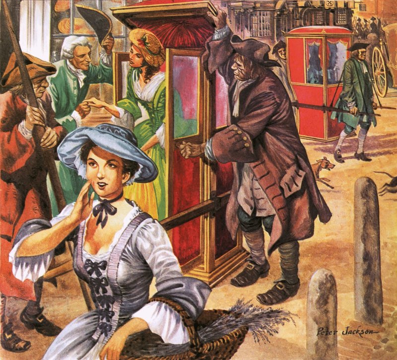 Sänfte im England des 18. Jahrhunderts von Peter Jackson