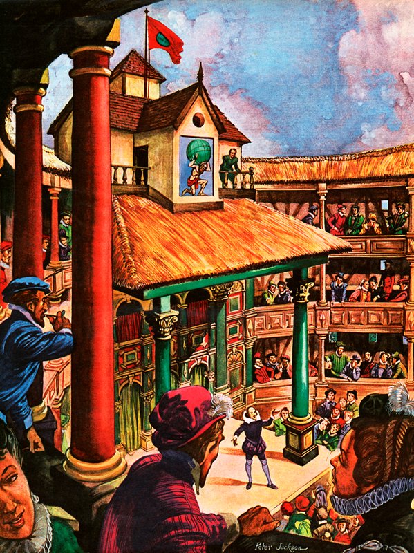 Shakespeare spielt im Globe Theatre von Peter Jackson