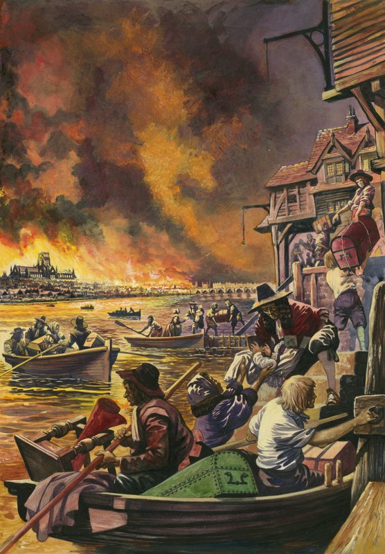 Das Große Feuer von London 1666 von Peter Jackson