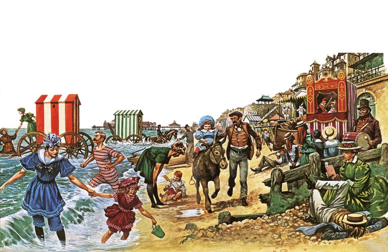 Viktorianische Strandszene von Peter Jackson