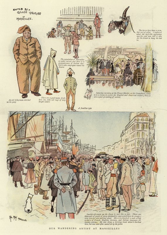 Unser wandernder Künstler in Marseille von Phil May