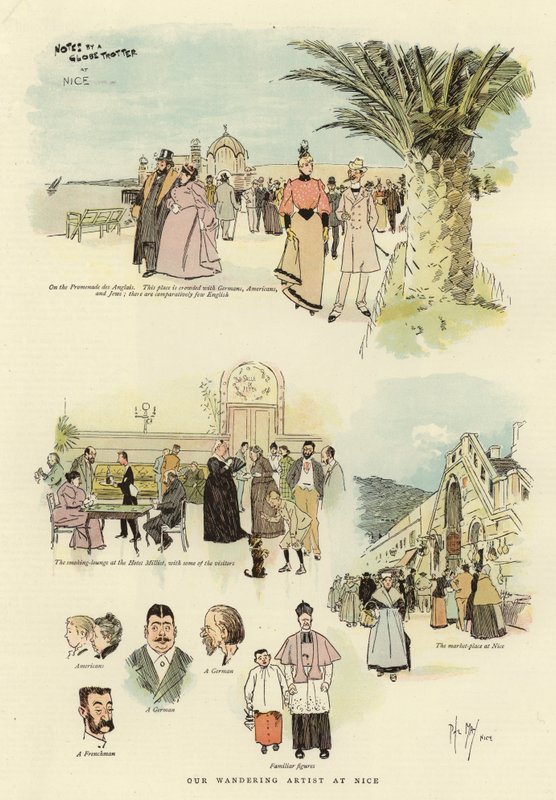 Unser wandernder Künstler in Nizza von Phil May