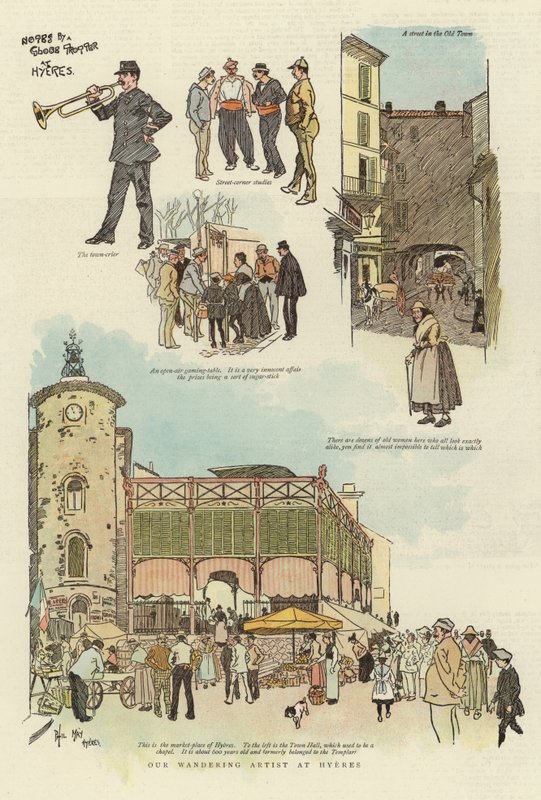 Unser wandernder Künstler in Hyeres von Phil May