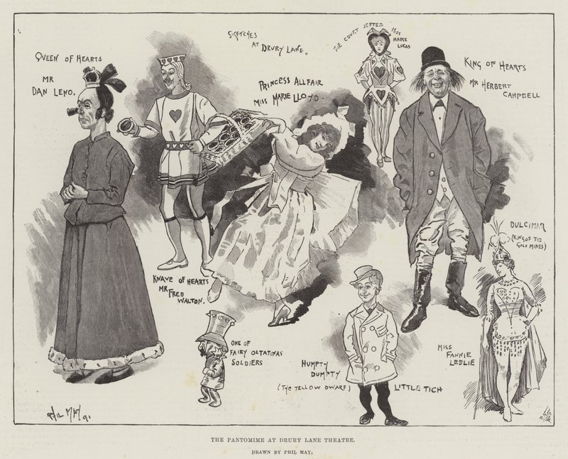 Die Pantomime im Drury Lane Theatre von Phil May