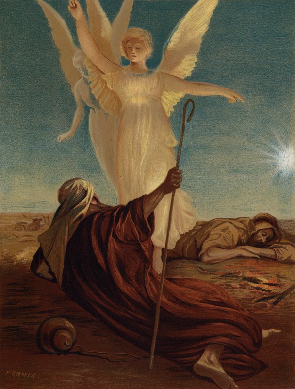 Engel erscheinen den Hirten von Bethlehem von Philip Richard after Morris