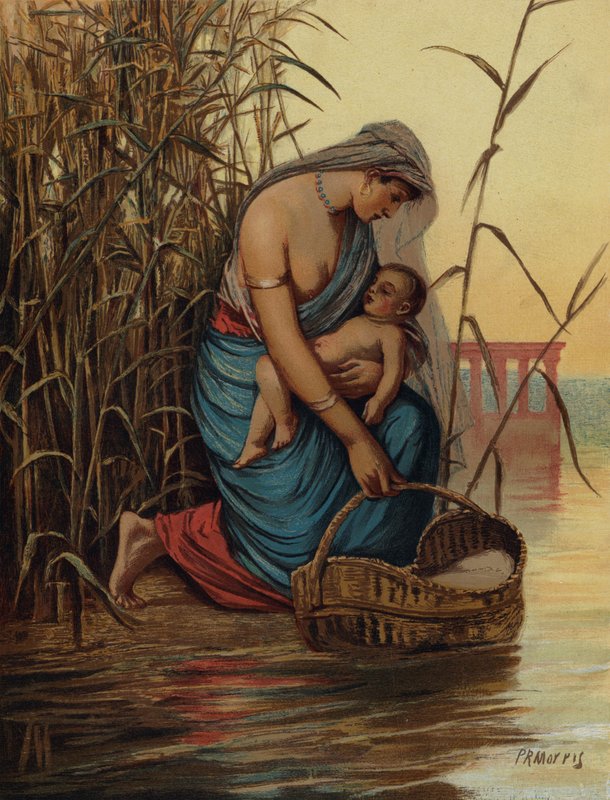 Das kleine Moses und seine Mutter von Philip Richard after Morris