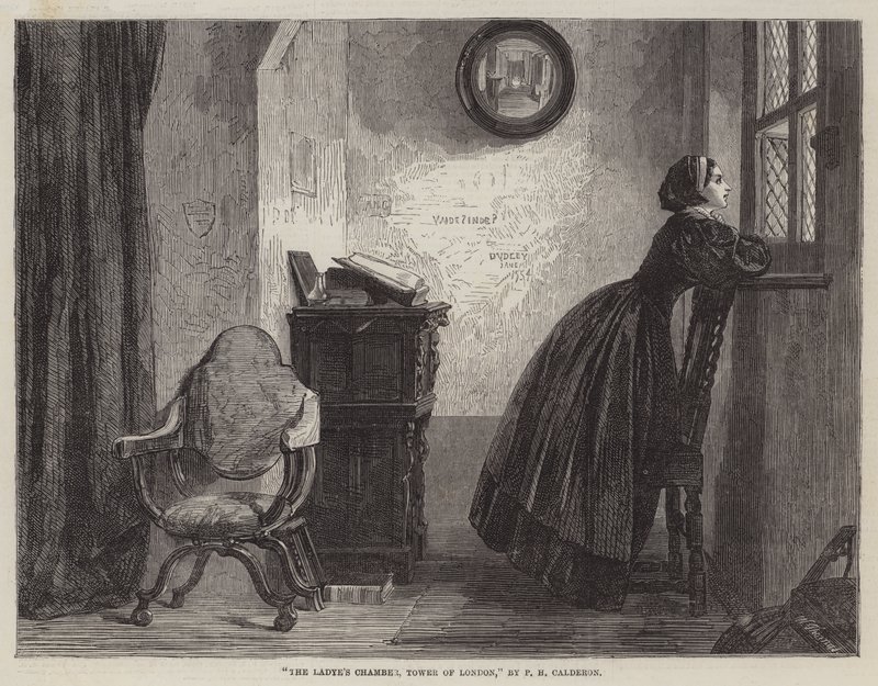 Das Zimmer der Dame, Tower of London von Philip Hermogenes Calderon