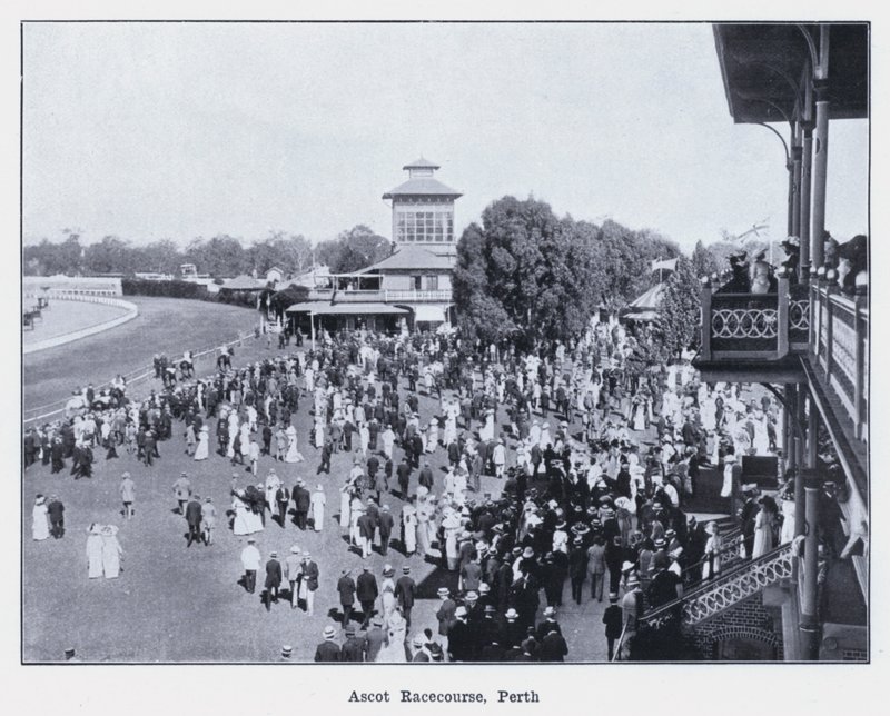 Ascot Rennbahn, Perth (s/w Foto) von Photographer Australian