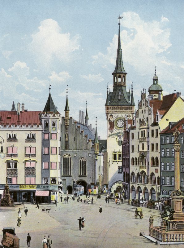 München: Marienplatz mit Altem Rathaus von Photographer German