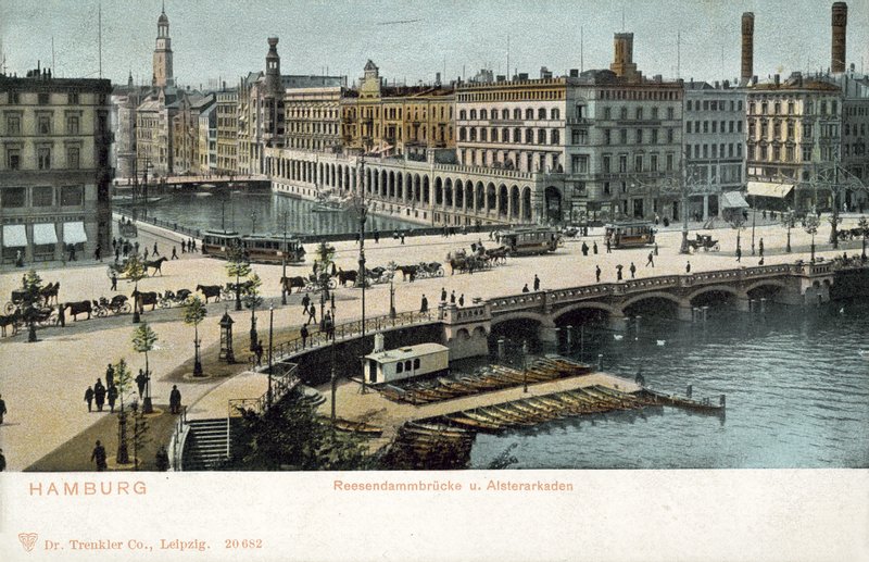 Reesendammbrücke, Alsterfluss, Hamburg von Photographer German