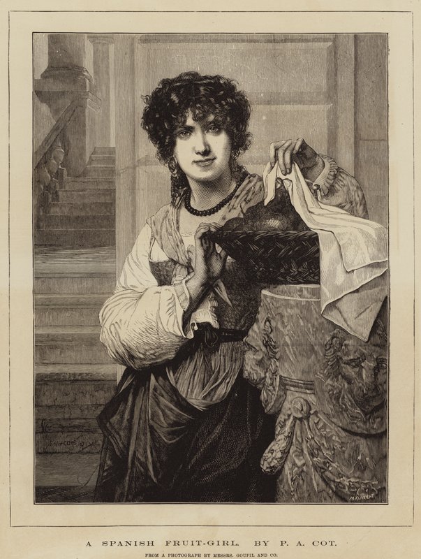 Ein spanisches Fruchtmädchen von Pierre Auguste Cot