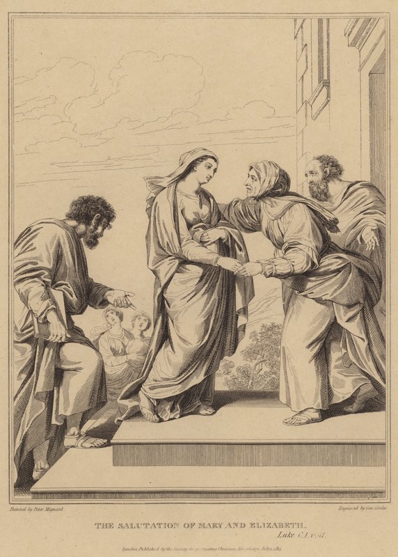 Die Begrüßung von Maria und Elisabeth, Lukas von Pierre Mignard