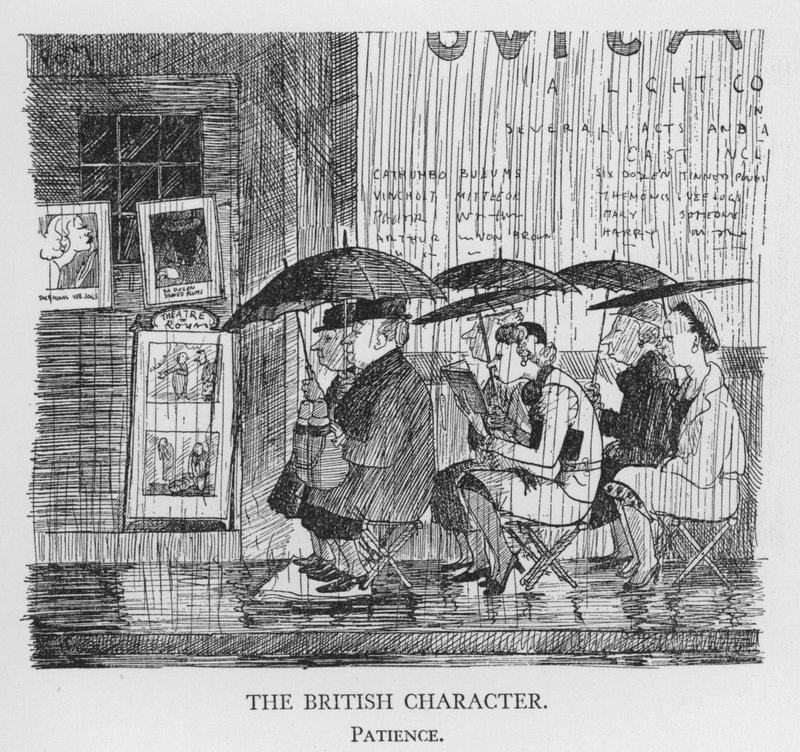 Der britische Charakter, Geduld (Litho) von Pont