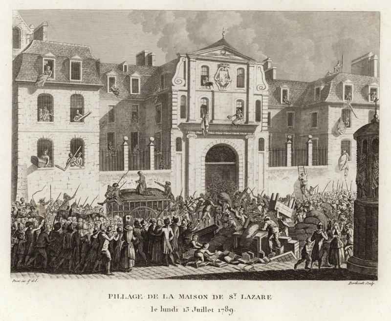 Plünderung des Hauses von St. Lazare von Prieur