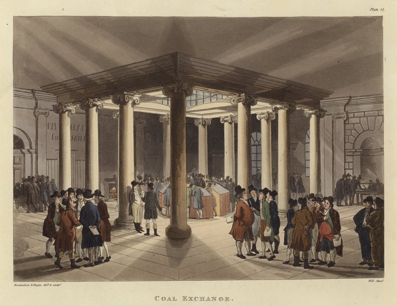 Kohlenbörse von Pugin and Rowlandson
