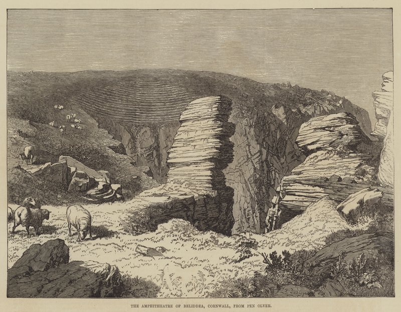Das Amphitheater von Beliddea, Cornwall, von Pen Olver von R. Dudley