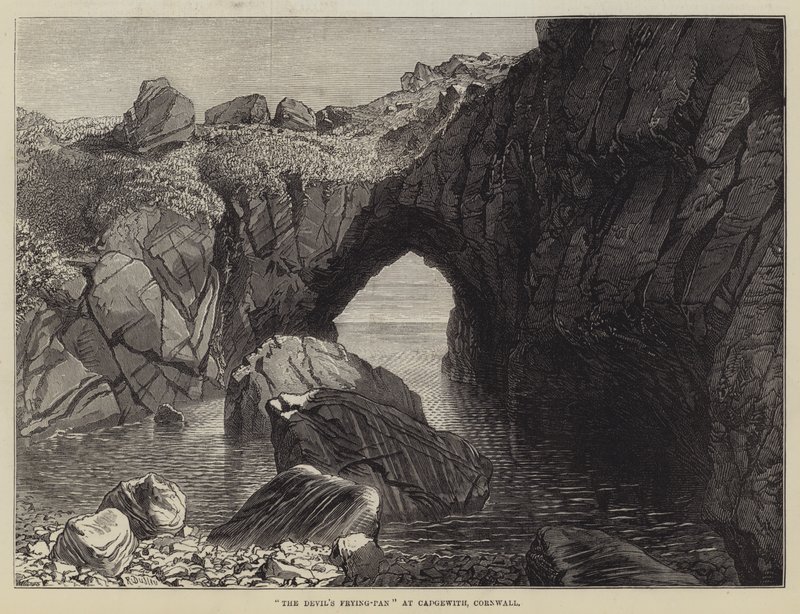 Die Teufelspfanne bei Cadgewith, Cornwall von R. Dudley
