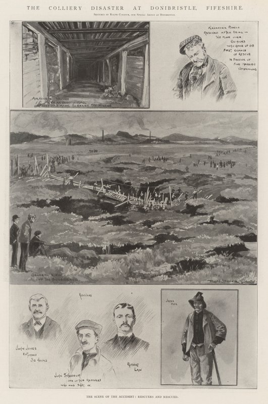 Das Grubenunglück in Donibristle, Fifeshire von Ralph Cleaver