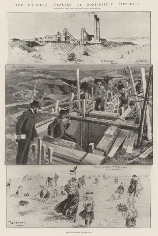 Das Grubenunglück in Donibristle, Fifeshire von Ralph Cleaver