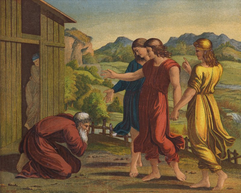 Das Erscheinen von drei Engeln zu Abraham von Raffaello Sanzio Raphael
