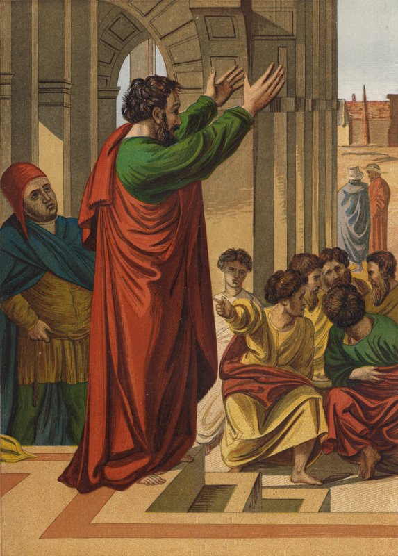 Paulus predigt in Athen von after Raphael
