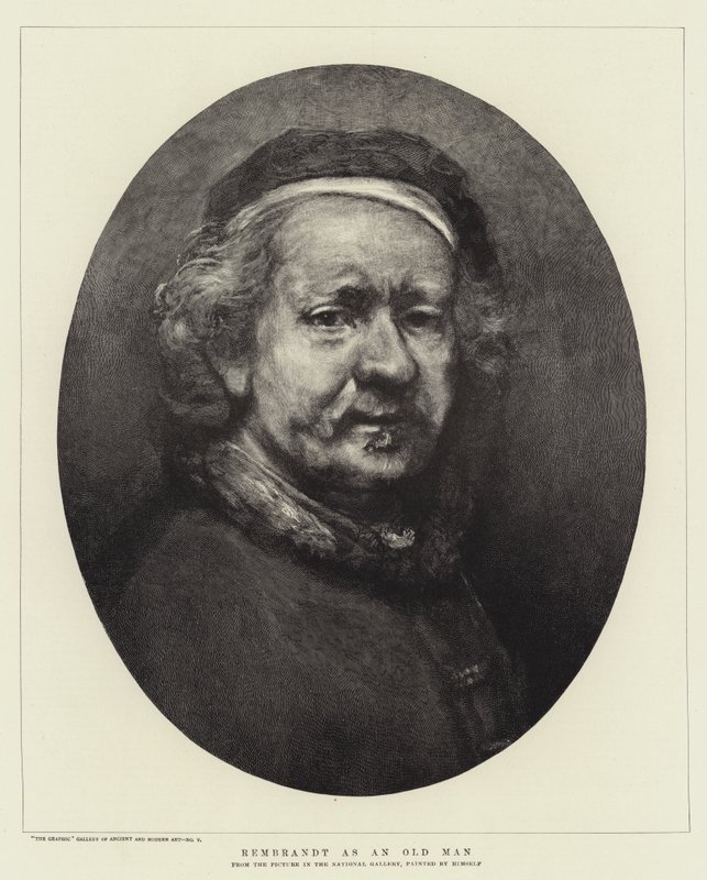 Rembrandt als alter Mann von Rembrandt van Rijn