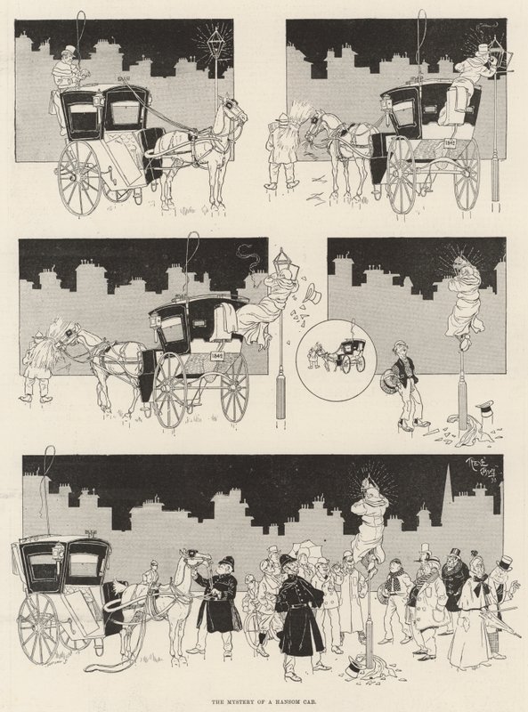 Das Geheimnis einer Droschke von René Bull
