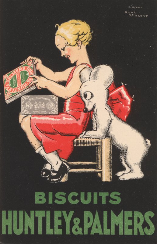 Werbung für Huntley & Palmers Kekse von Rene Vincent