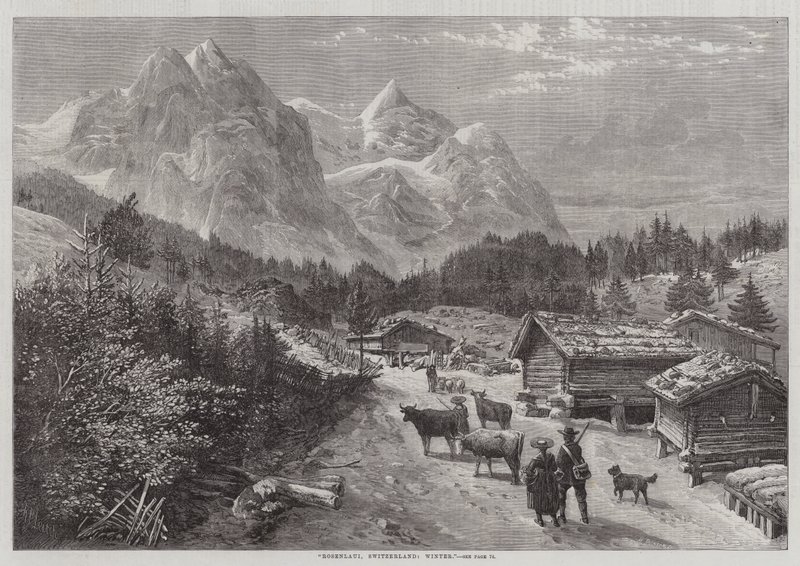 Rosenlaui, Schweiz, Winter von Richard Principal Leitch