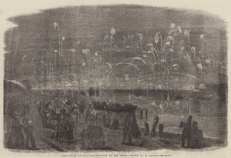 Die Marineparade, Beleuchtung der Flotte von Richard Principal Leitch