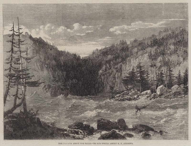 Der Niagara oberhalb der Fälle von Richard Principal Leitch