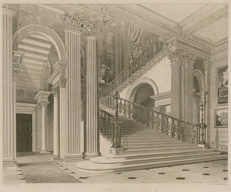 Buckingham Palace, Treppenhaus von Richard Cattermole